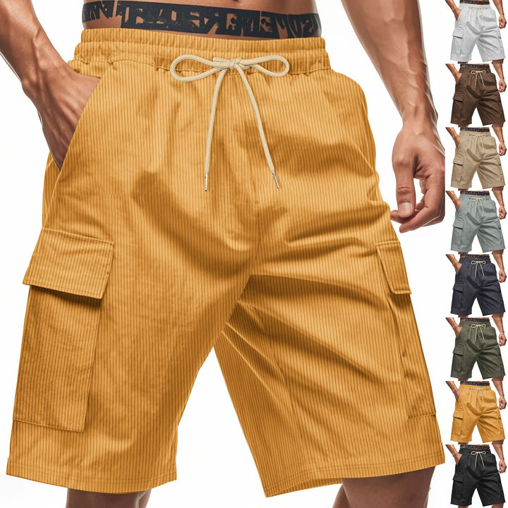 Herren Cargo-Shorts im modernen Streifen-Design mit praktischen Taschen Echoarchiv