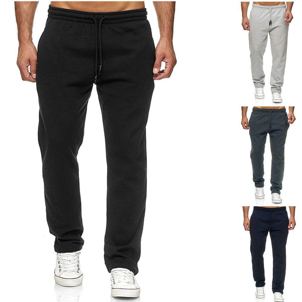 Herren gerade geschnittene Jogginghose mit innen angerautem Fleece, hohem Komfortbund und Kordelzug – Sorevano