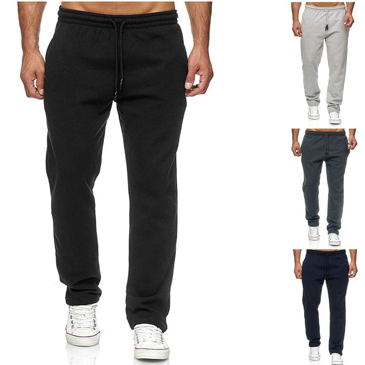 Herren gerade geschnittene Jogginghose mit innen angerautem Fleece, hohem Komfortbund und Kordelzug – Sorevano
