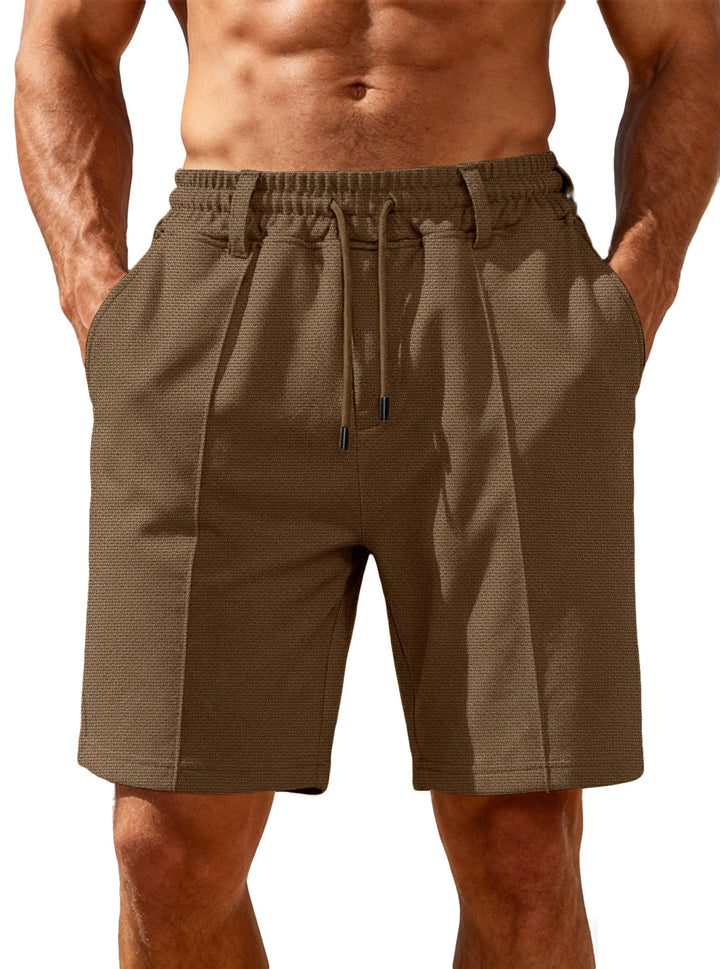 Herren nan Chino-inspirierte Relax-Shorts mit Bundfalten elastischem Tunnelzug und Eingrifftaschen Echo Archiv