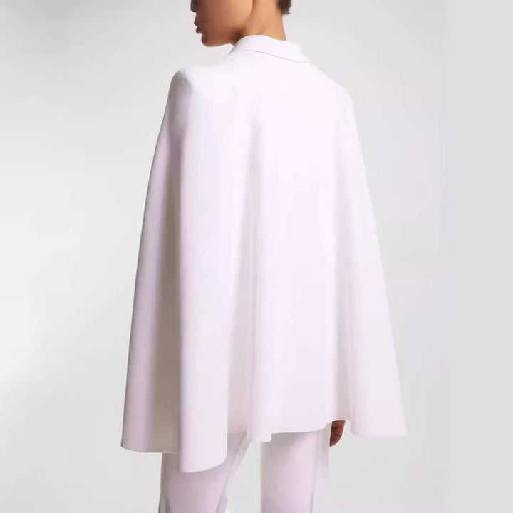 Damen Doppelreihiger Blazer mit Cape-Ärmeln und taillierter Silhouette Echoarchiv