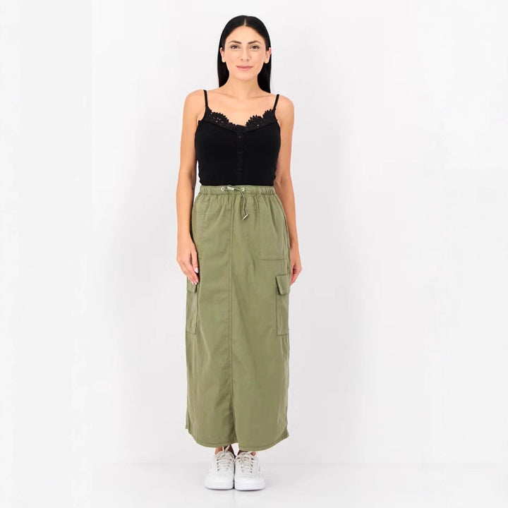 Damen Modische Midikleid mit Taschen Echo Archiv