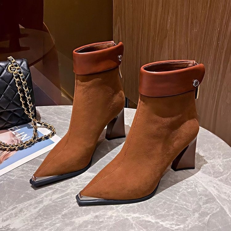 Damen Elegante Blockabsatz-Stiefeletten Echo Archiv