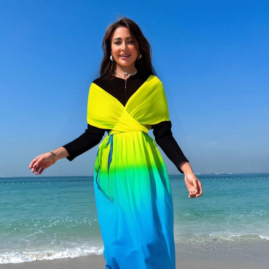 Damen Strandkleid mit Wickel- und Farbverlauf Echo Archiv