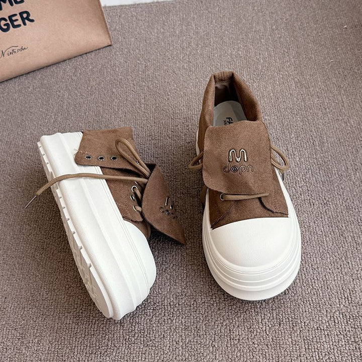 Damen Hochformat Sneakers mit modischem Veloursleder und robustem Plateau Echo Archiv