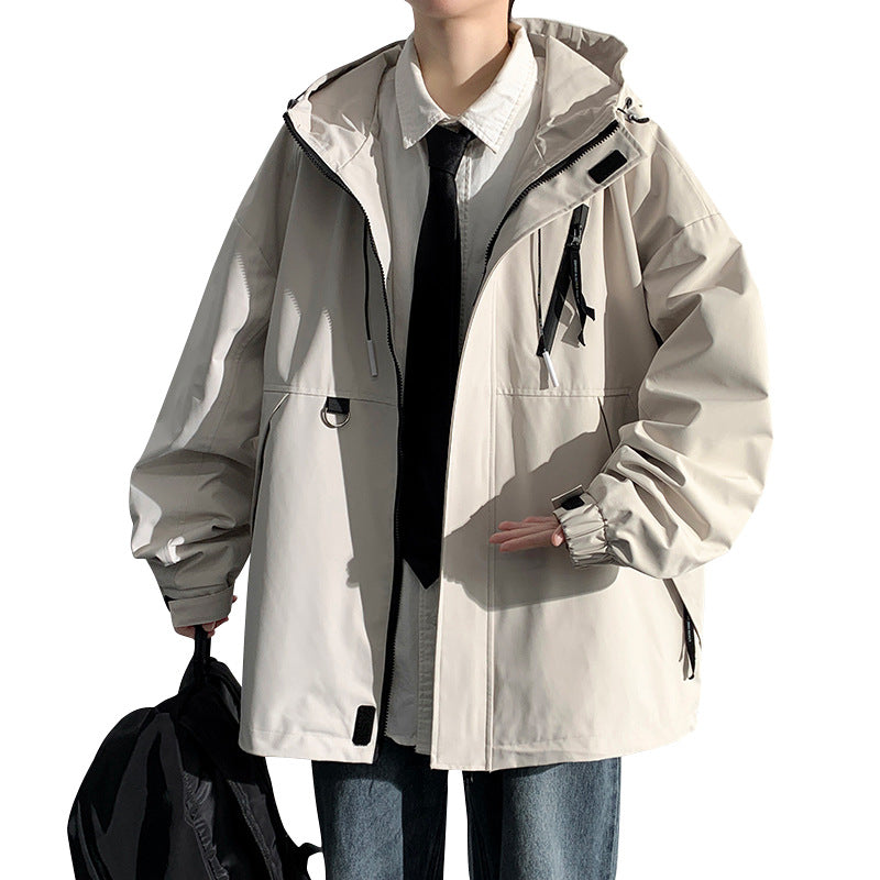 Herren wetterfeste Übergangsjacke mit verstellbarem Kapuzenkragen und praktischen Taschen Echoarchiv