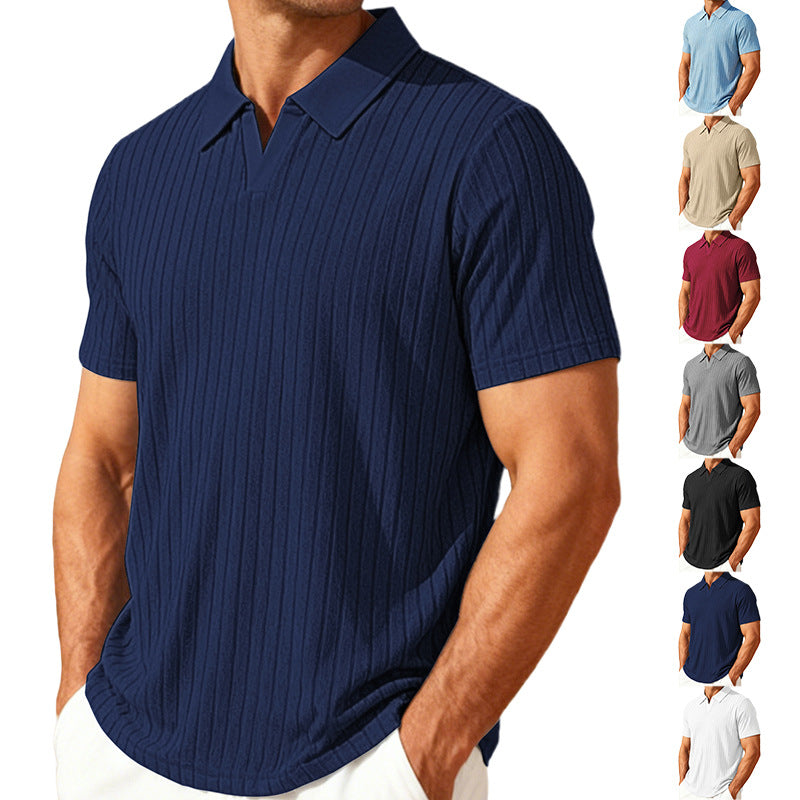 Herren Poloshirt mit strukturiertem Muster