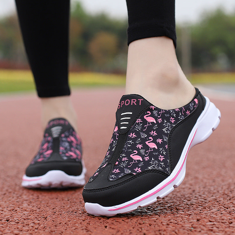 Damen nan Schlupf-Sneaker mit Flamingo-Motiv, elastischem Einstieg und gedämpfter EVA-Sohle Echo Archiv