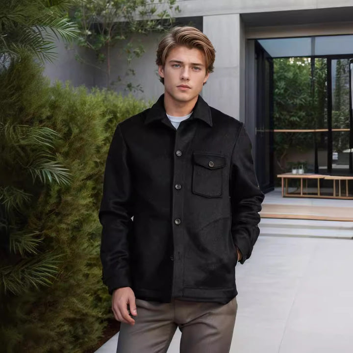 Herren Wolljacke mit praktischer Brusttasche und modischem Schnitt Echoarchiv