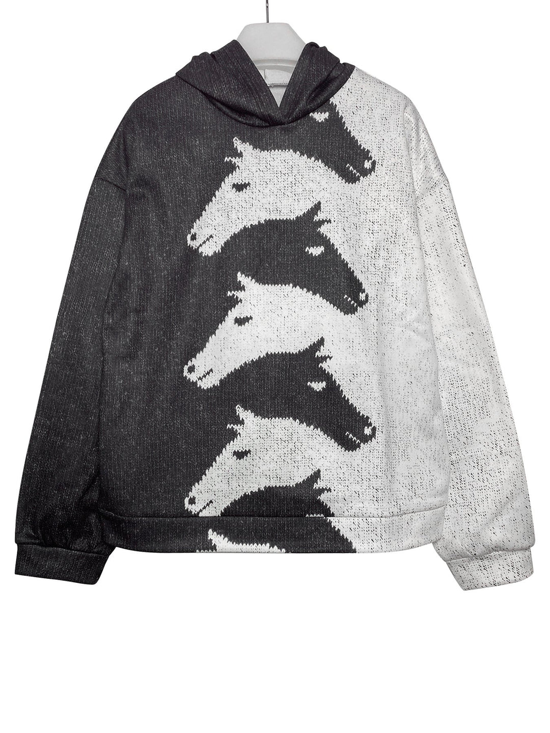 Damen Hoodie mit krEchoarchivtivem Pferdemuster & bequemer Passform | Echoarchiv