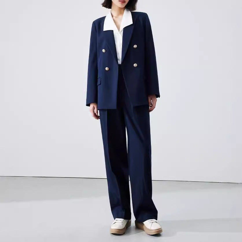 Damen Doppelreiher Blazer mit glänzenden Knöpfen Echoarchiv