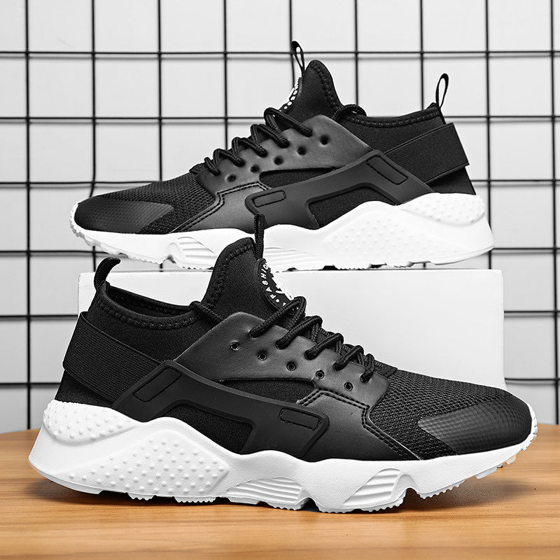 Herren sportlicher Training- und Lifestyle-Sneaker mit elastischem Fersenband, atmungsaktiver Strickkonstruktion und gedämpfter Wellen-EVA-Sohle – Norré