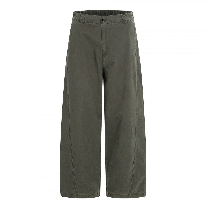 Damen Weite Cropped-Hose mit hoher Taille und geradem Bein Echo Archiv