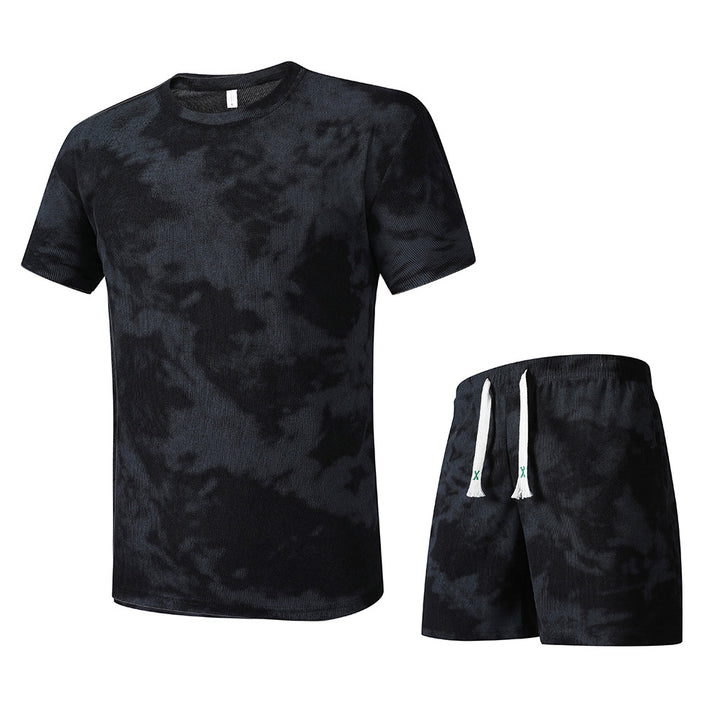 Herren T-Shirt und Shorts Set im modernen Batik-Design Echoarchiv