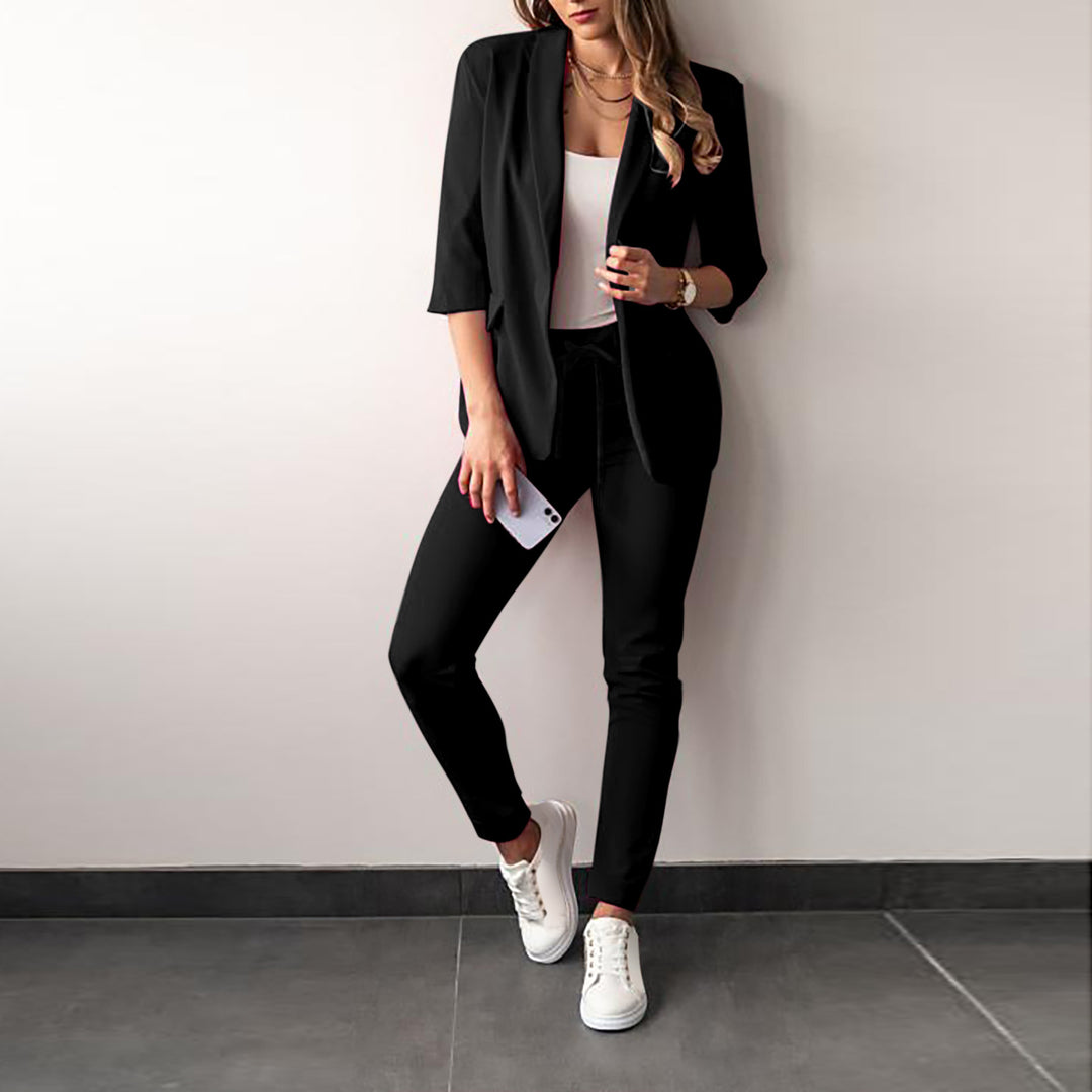 Damen Elegantes Zweiteiliges Blazer-Jogginganzug – Valéne