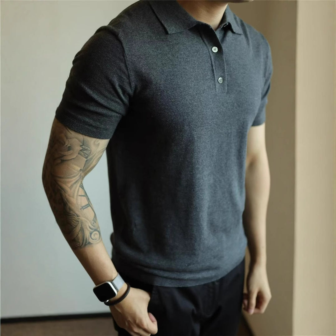 Herren Kurzarm Poloshirt aus hochwertiger Baumwolle Echo Archiv