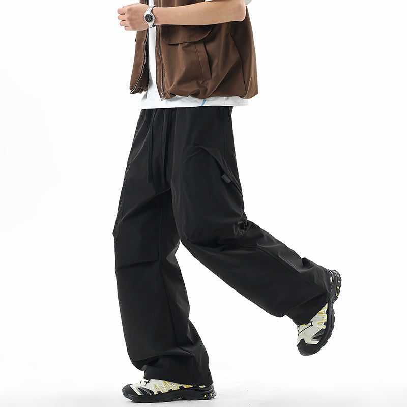 Herren Weite technische Cargo-Freizeithose mit Tunnelzug, Multifunktionstaschen & Outdoor‑Performance Echoarchiv