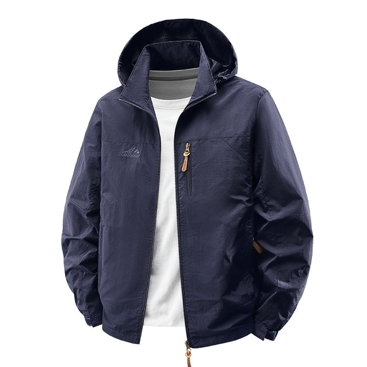 Unisex nan leichte wasserdichte Outdoorjacke mit Kapuze und wasserdichten Reißverschlusstaschen Echo Archiv