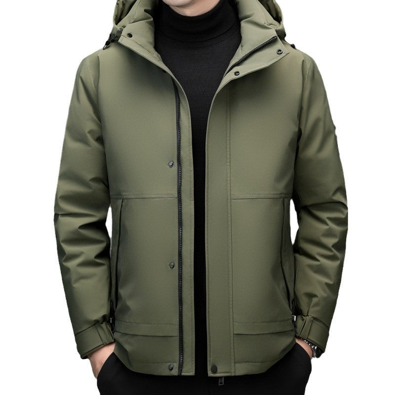 Herren Winterjacke mit verstellbarem Kragen und wasserabweisendem Material Echoarchiv