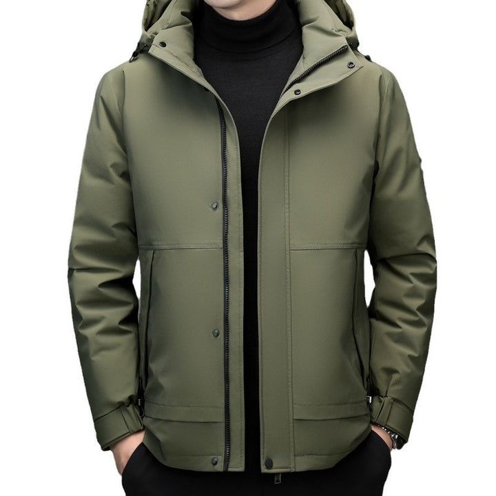 Herren Winterjacke mit verstellbarem Kragen und wasserabweisendem Material Echoarchiv