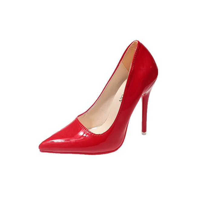Damen Klassische High Heels mit spitz zulaufendem Design und hochglänzender Oberfläche Echoarchiv