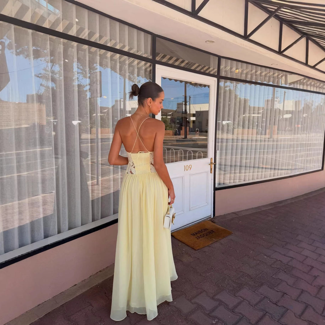 Damen Elegantes Blumendesign Kleid Echo Archiv