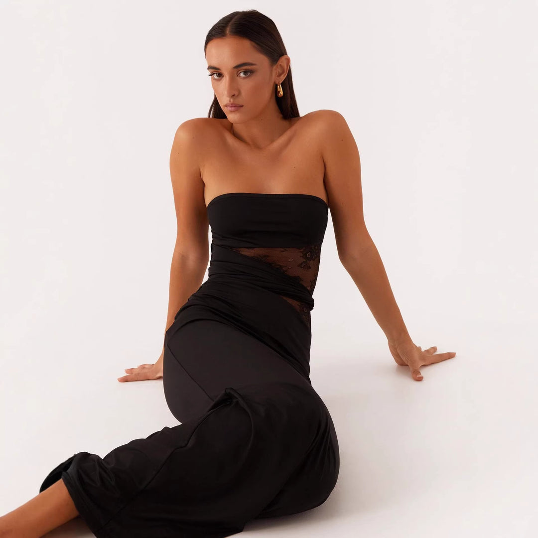 Damen Elegantes Minikleid mit verführerischem Spitzenoberteil und figurbetontem Schnitt Echo Archiv
