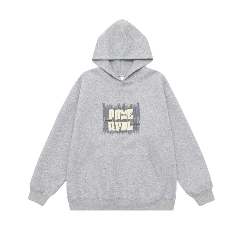 Unisex Oversized Kapuzenpullover mit Kängurutasche und markantem Frontprint Echoarchiv