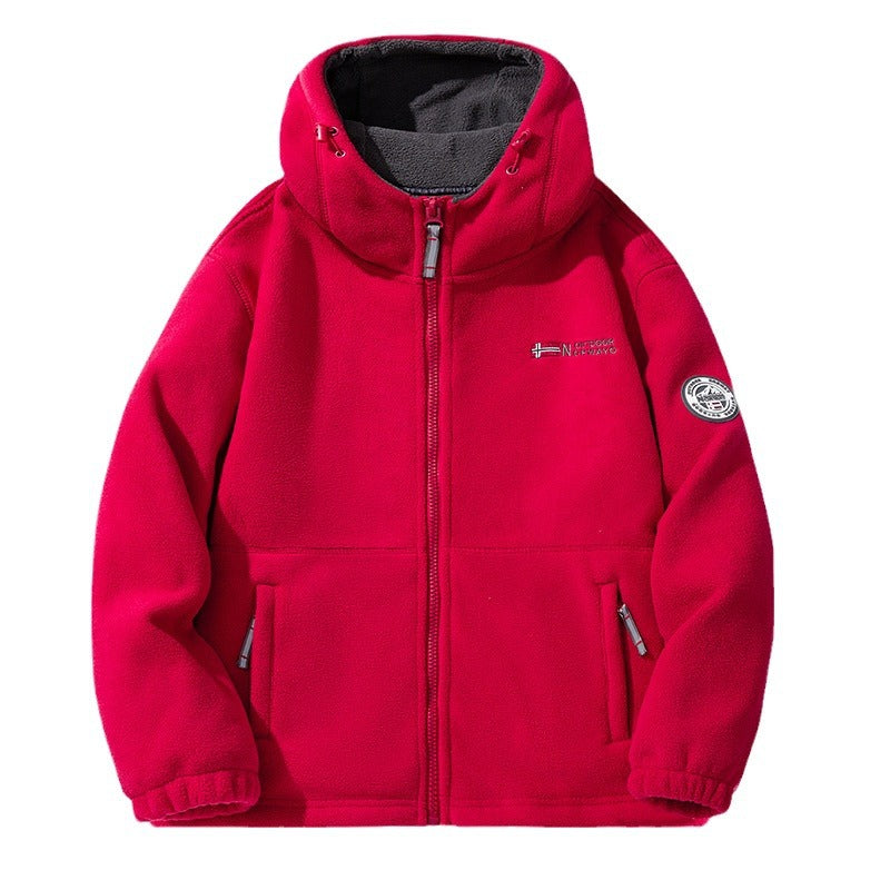 Herren Fleecejacke mit abnehmbarem Kapuzen Echo Archive