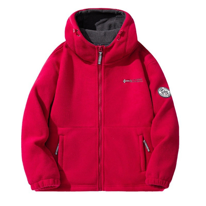 Herren Fleecejacke mit abnehmbarem Kapuzen Echo Archive