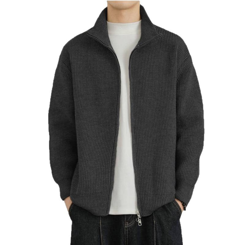 Herren Strickjacke mit Stehkragen und Reißverschluss Echo Archive