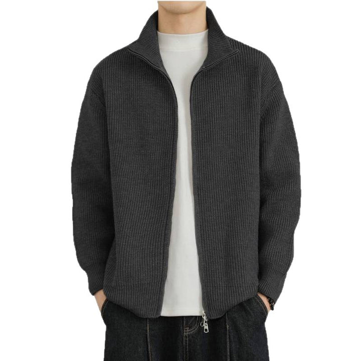 Herren Strickjacke mit Stehkragen und Reißverschluss Echo Archive