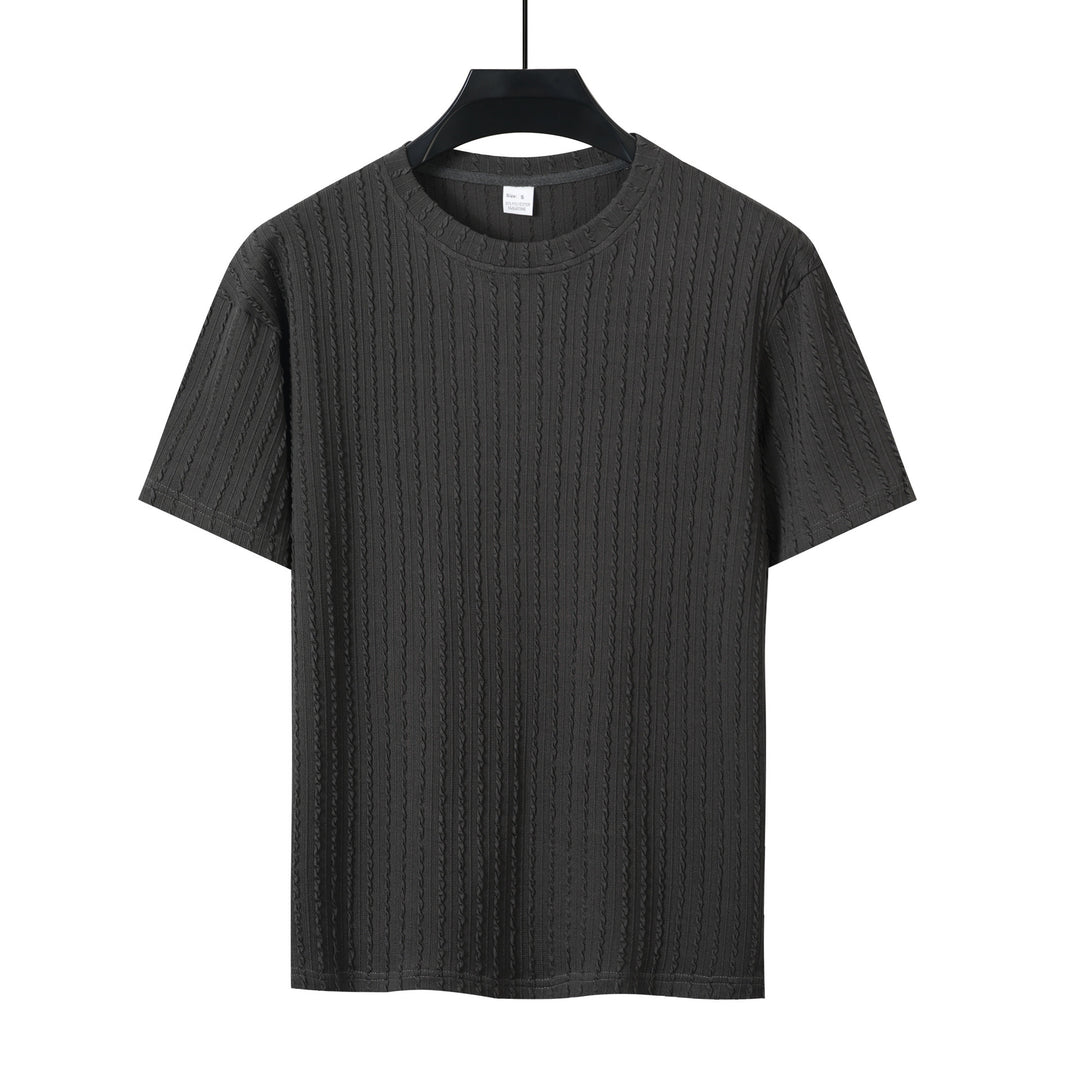 Herren T-Shirt mit strukturiertem Muster Echoarchiv