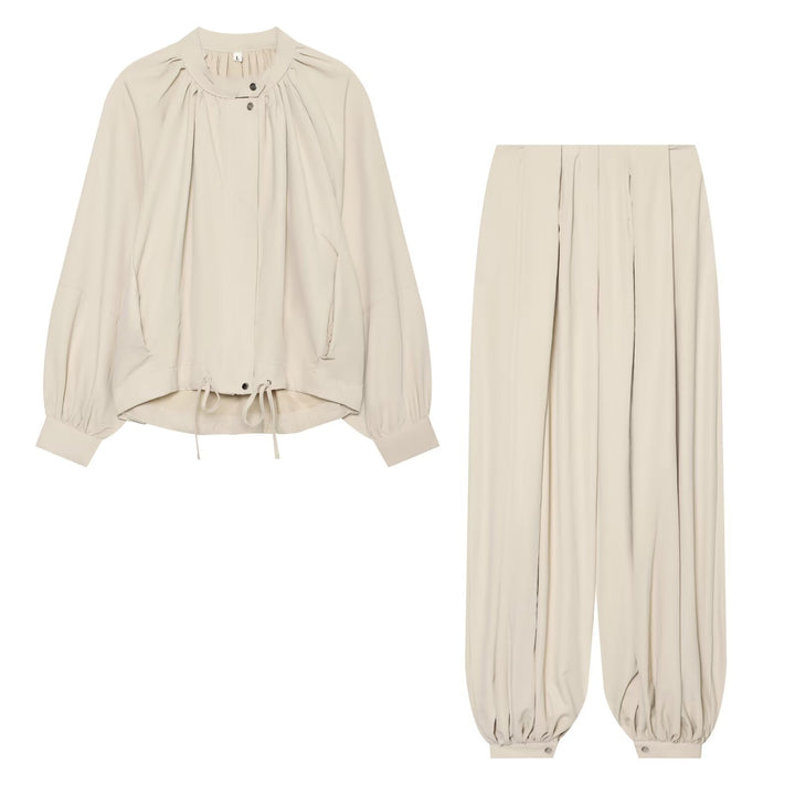 Damen Leichte Blousonjacke mit Rundhals, geraffter Passe und Tunnelzug Echo Archiv