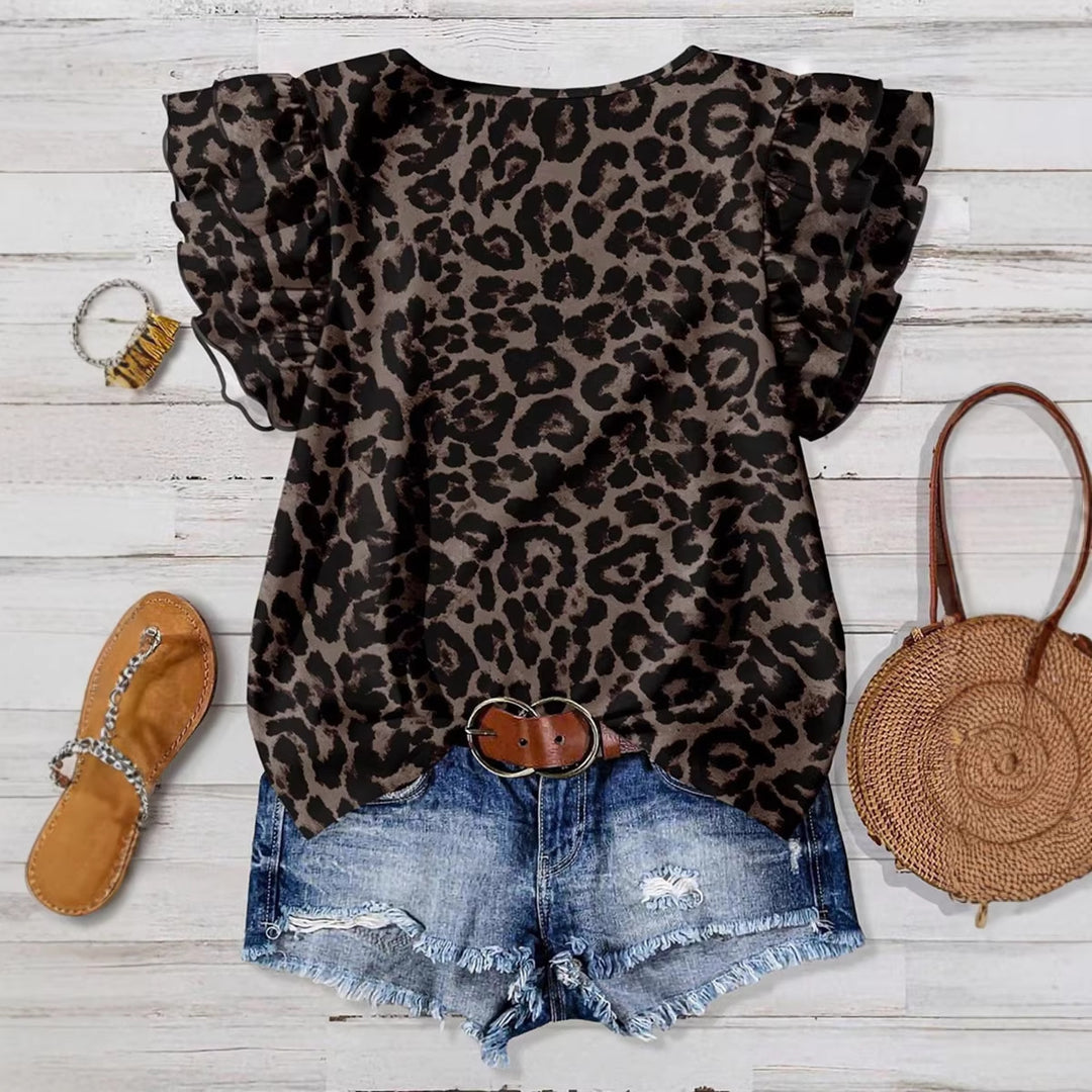 Damen Bluse mit puffärmel und floralem Muster Echo Archiv