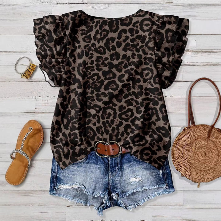 Damen Bluse mit puffärmel und floralem Muster Echo Archiv