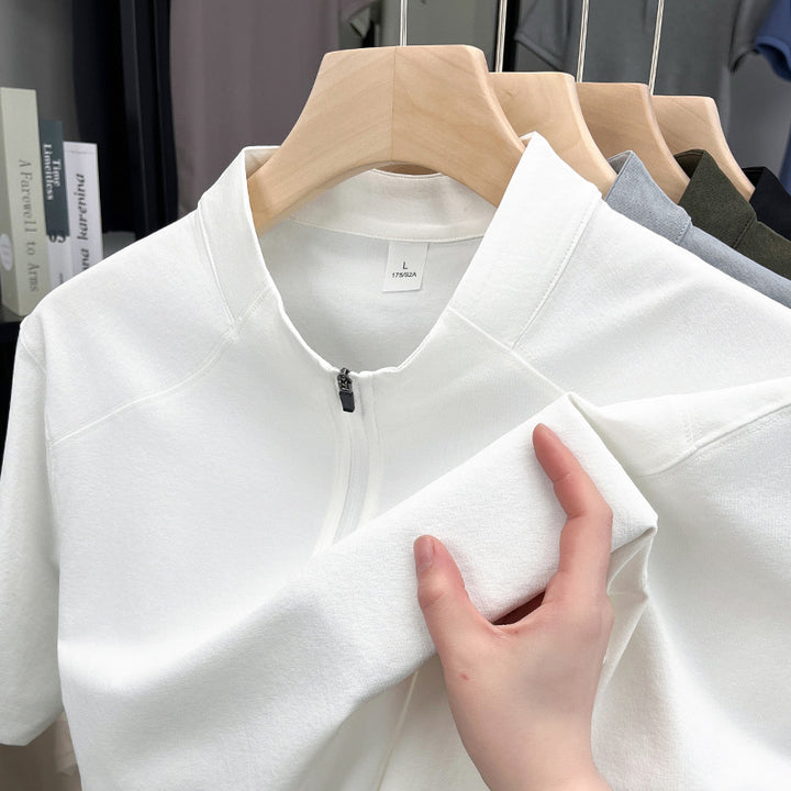 Herren Kurzarm Funktionsshirt mit Reißverschluss und atmungsaktiver Technologie Echoarchiv