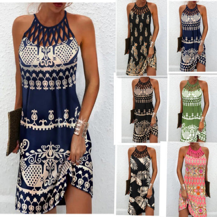 Damen Neckholder Kleid mit funkelndem Gradient-Design Echoarchiv