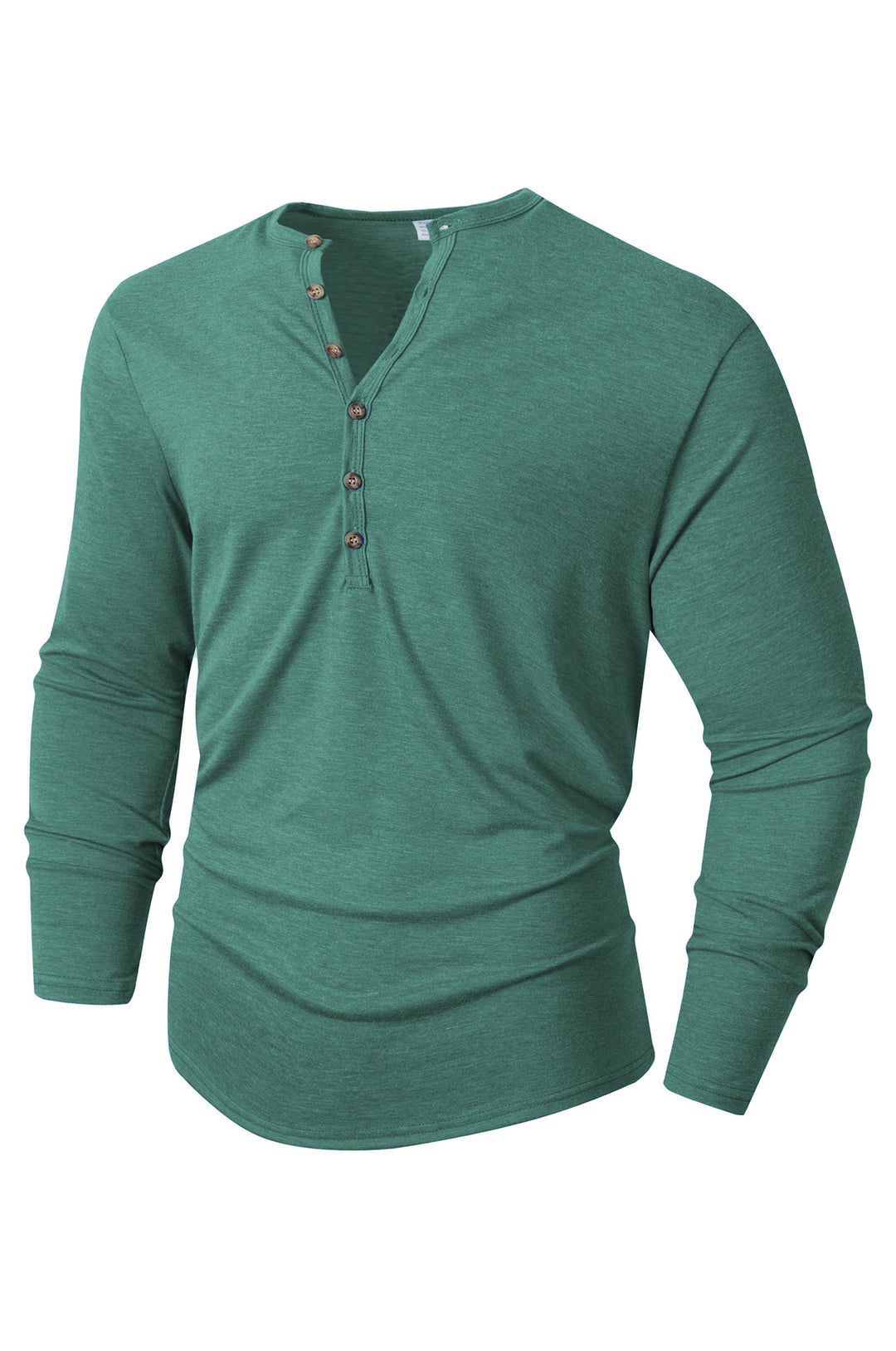 Herren Langarm Henley-Shirt mit Knopfleiste und weichem Baumwollmix Echoarchiv