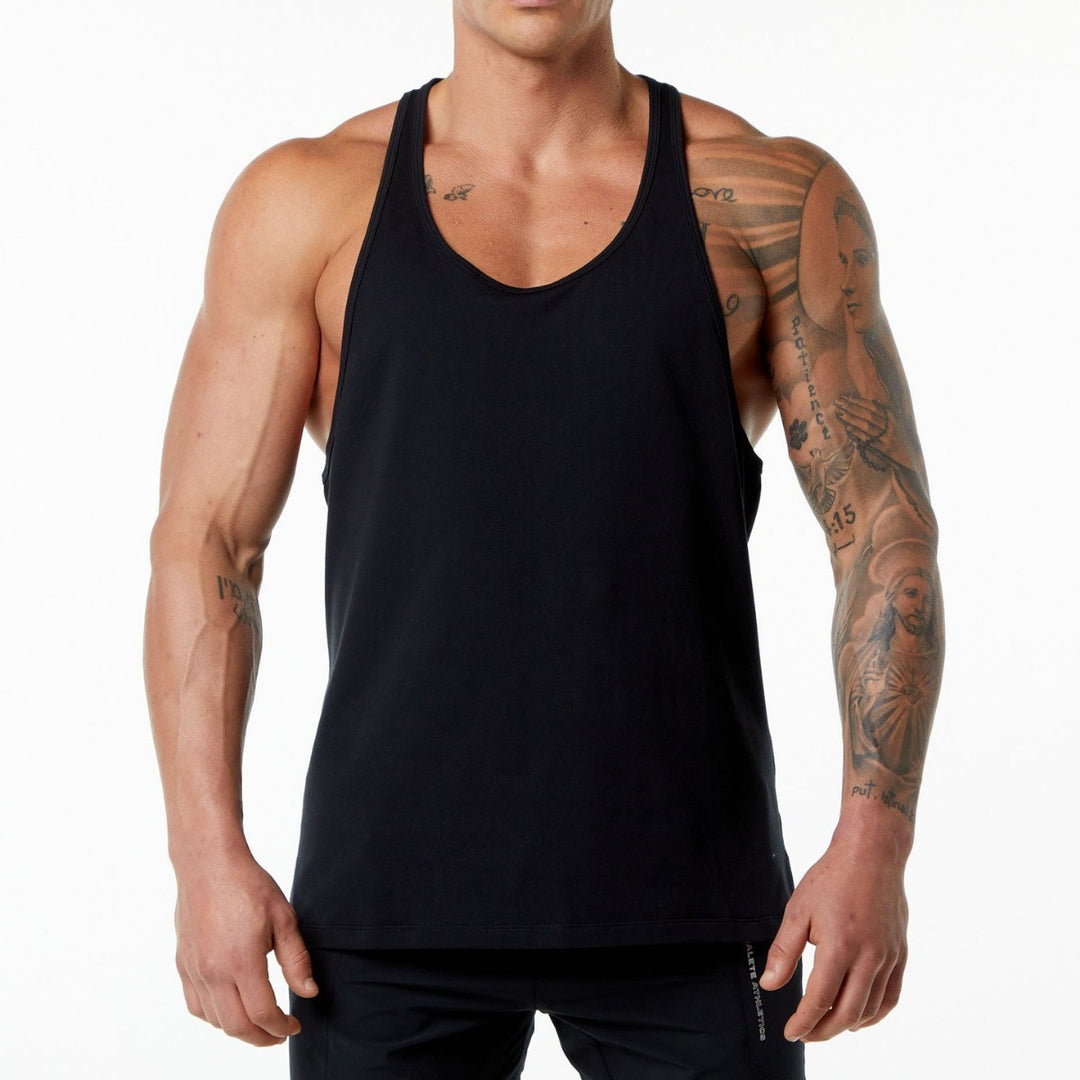 Herren Muskelshirt mit Racerback-Schnitt und atmungsaktivem Material Echoarchiv