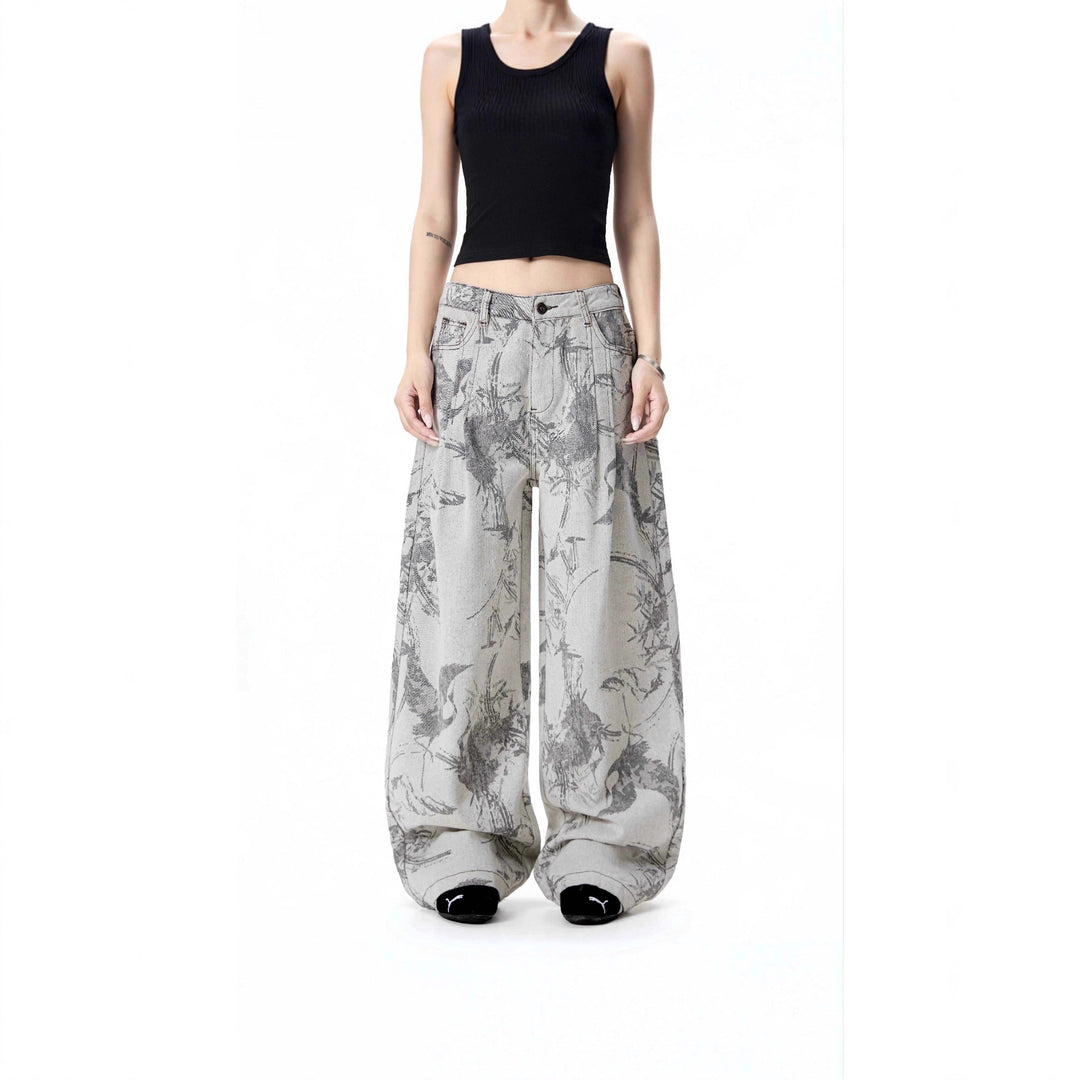 Damen Weitgeschnittene Designer-Jeans Echoarchiv