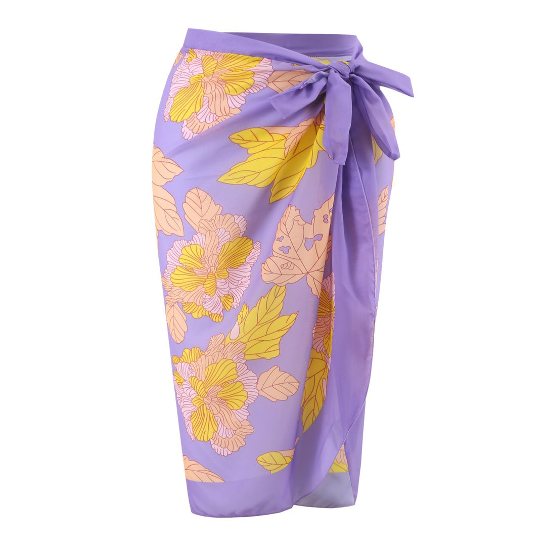 Damen Einteiler Badeanzug mit floralem Design und Wickelrock Echo Archiv