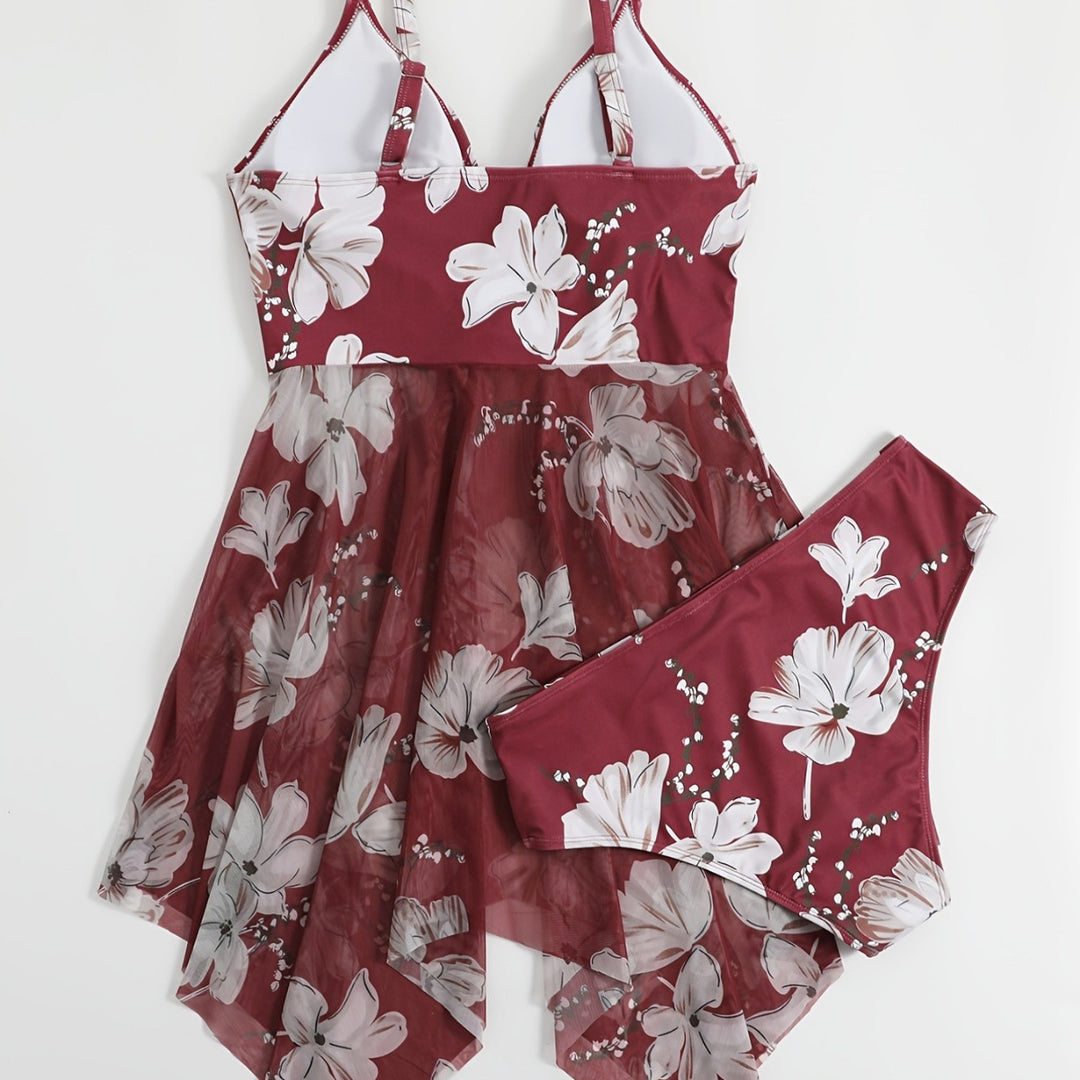 Damen Strandkleid mit floralem Überwurf Echo Archiv