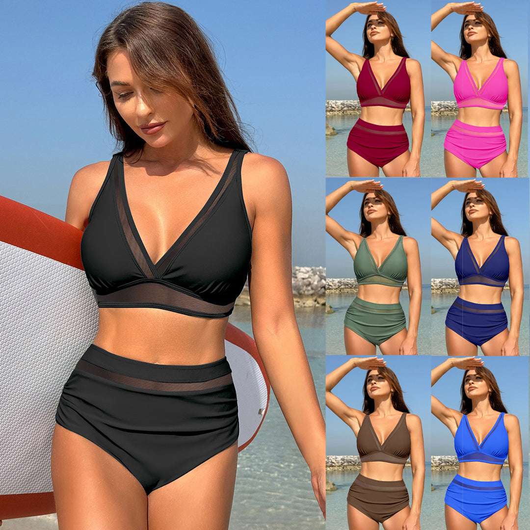 Damen High-Waist Bikini Set mit verstellbaren Trägern Echo Archiv
