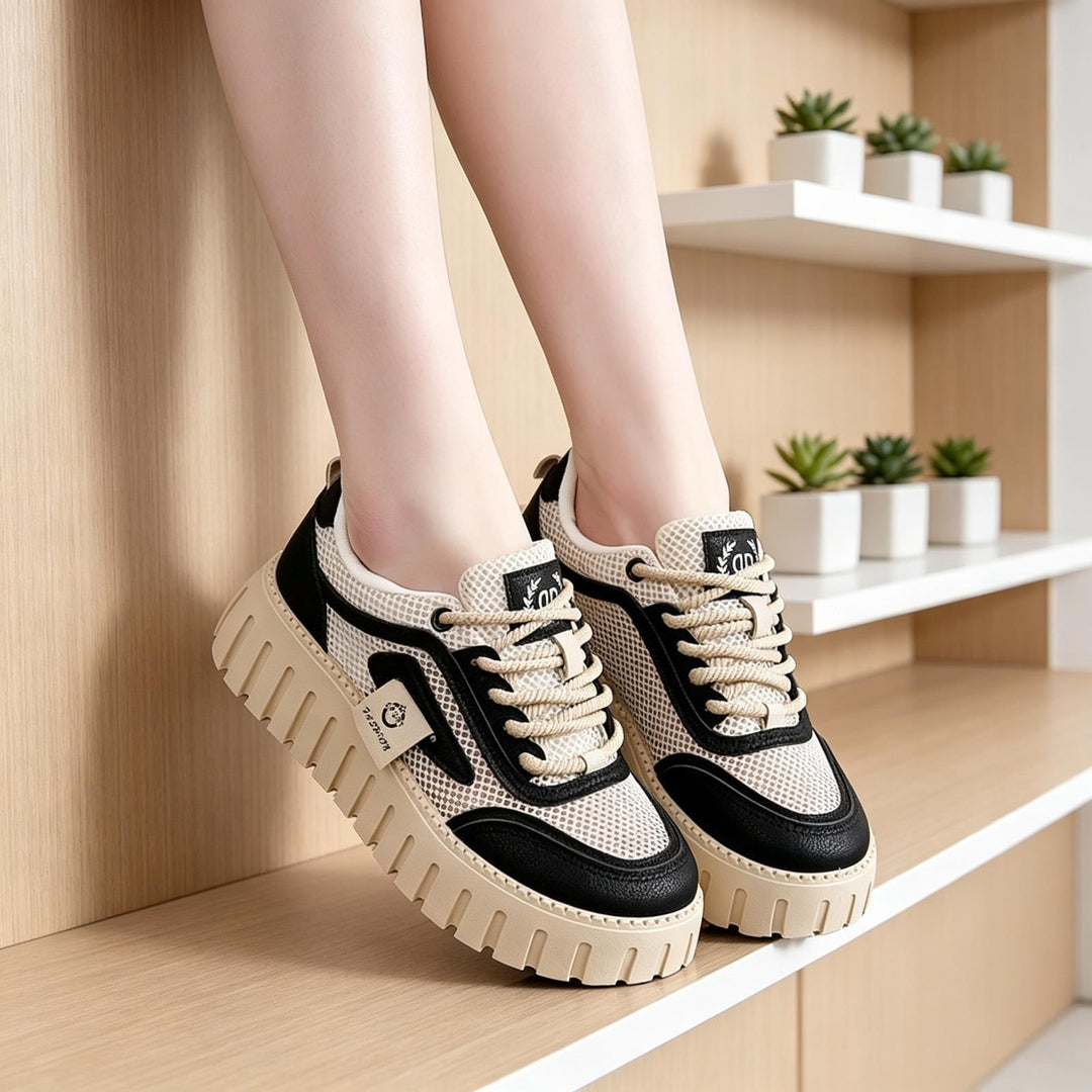 Damen Atmungsaktive Sneaker mit stabiler Sohle Echoarchiv