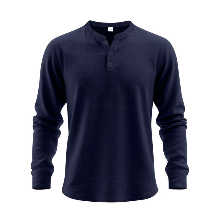 Herren Langarmshirt mit Knopfleiste Echoarchiv