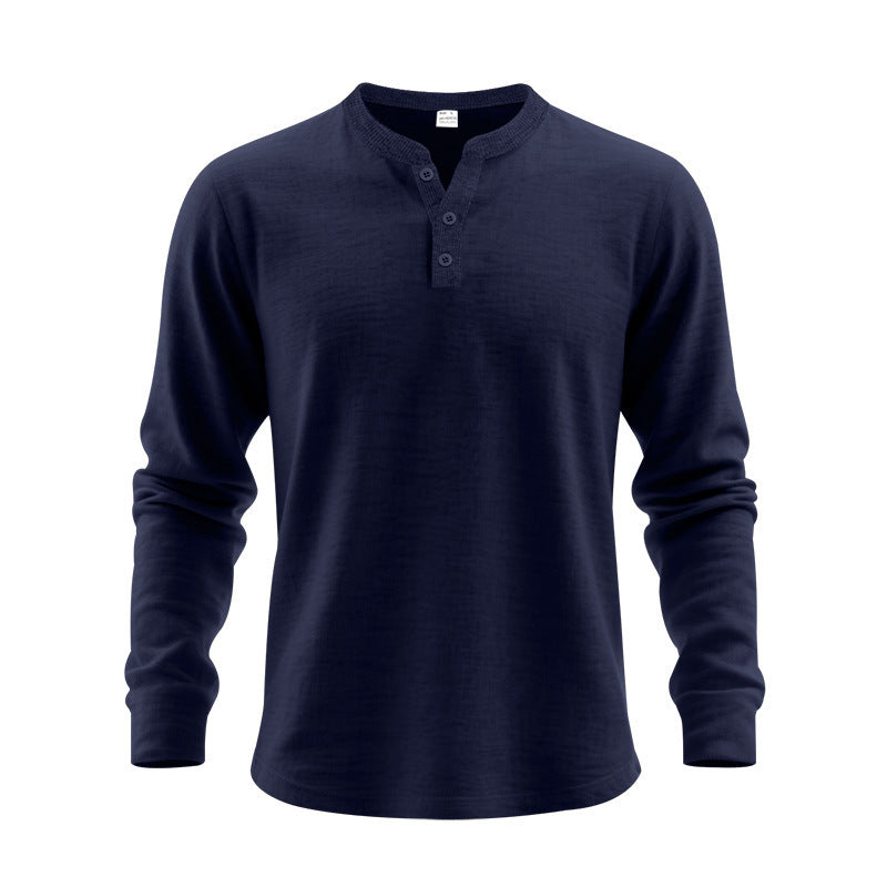 Herren Langarmshirt mit Knopfleiste Echoarchiv