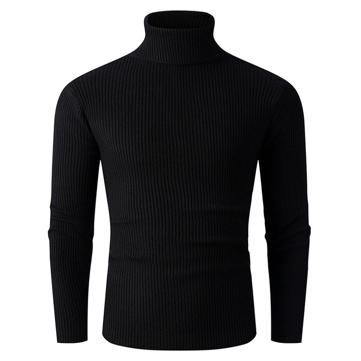 Herren nan taillierter Rippen-Strick Rollkragenpullover Slim Fit Echo Archiv