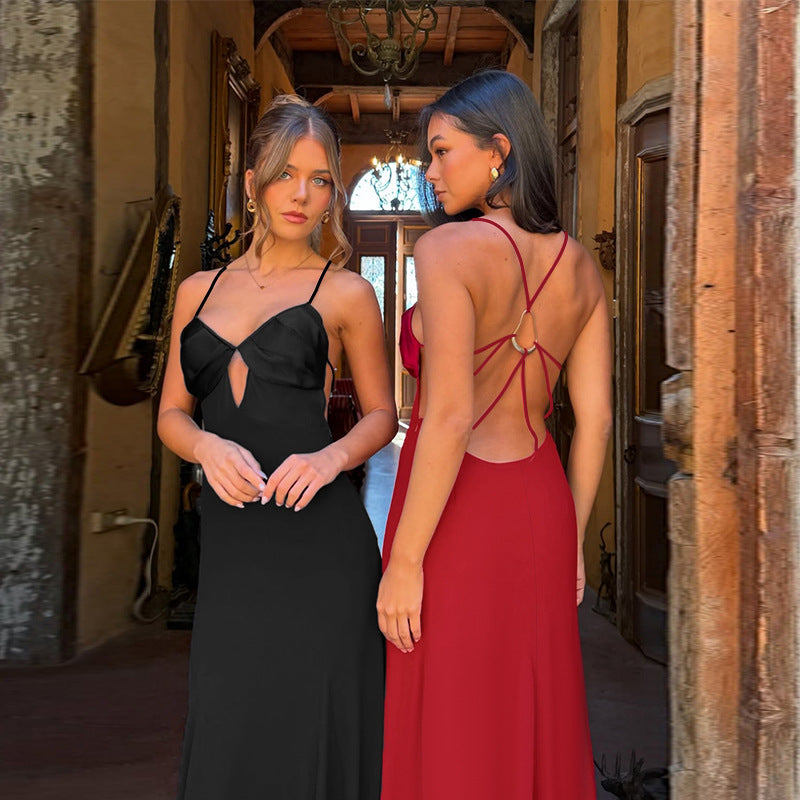 Damen Maxikleid mit verführerischem V-Ausschnitt und elegantem Wickeldesign Echo Archiv