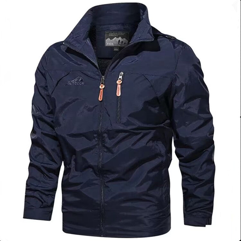 Herren Leichte wasserdichte Kapuzen-Outdoorjacke mit Brusttasche und verstellbaren Bündchen Echoarchiv